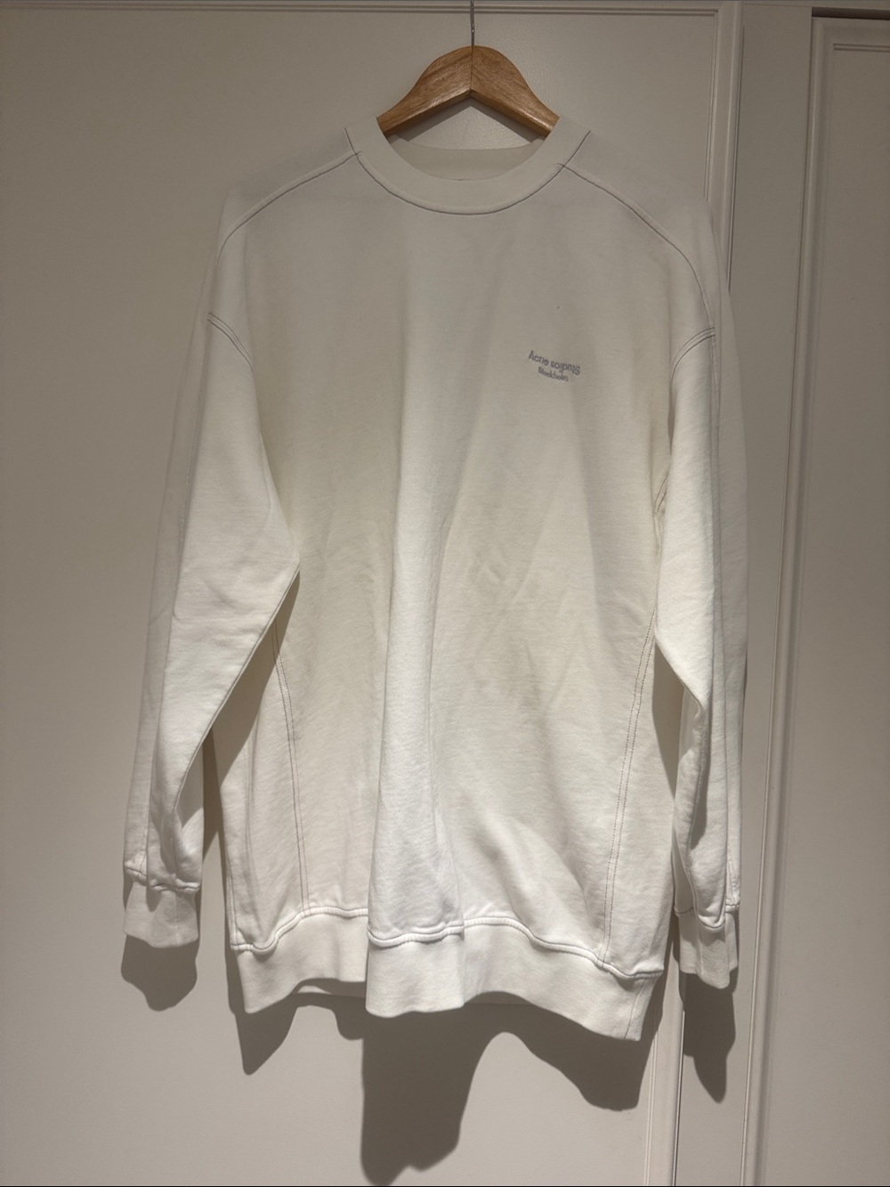 Acne Studios Men's Off-White Crewneck Sweatshirt